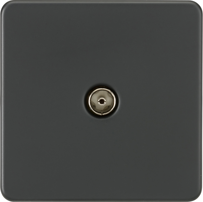 Knightsbridge MLA SF0100AT Screwless 1G TV Outlet (Non-Isolated) - Anthracite