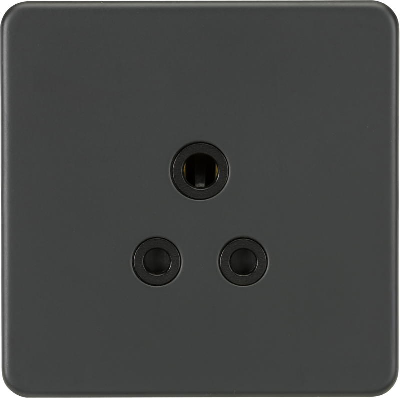 Knightsbridge MLA SF5AAT Screwless 5A Unswitched Socket - Anthracite