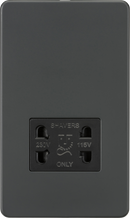 Knightsbridge MLA SF8900AT Screwless 115V/230V Dual Voltage Shaver Socket - Anthracite