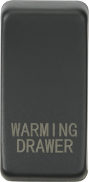 Knightsbridge MLA GDWARMAT Switch cover "marked WARMING DRAWER" - anthracite
