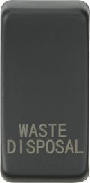 Knightsbridge MLA GDWASTEAT Switch cover "marked WASTE DISPOSAL" - anthracite