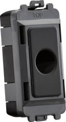 Knightsbridge MLA GDM012AT Flex outlet module (up to 10mm) - anthracite