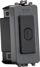 Knightsbridge MLA GDM014AT 1G 1-way 10-200W (10-100W LED) trailing edge dimmer (Press Type) - anthracite