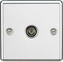 Knightsbridge MLA CL010PC TV Outlet (non-isolated) - Rounded Edge Polished Chrome