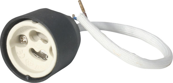 Knightsbridge MLA LH02 GU10 Lampholder 260mm length silicon impregnated over sheathed cable