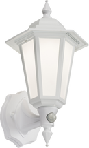 Knightsbridge MLA LANT1WP 230V IP54 8W LED Wall Lantern with Photocell Sensor - White