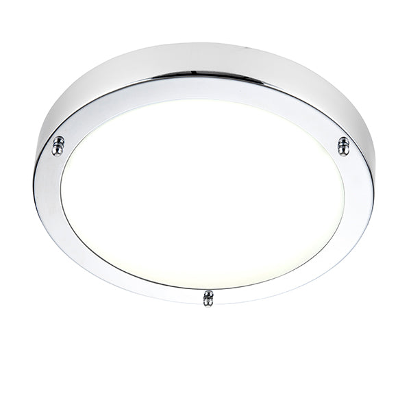 Saxby 54676 Portico LED chrome IP44 9W Cool White, Chrome Plate