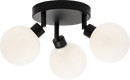 Knightsbridge MLA BA01P3MB 230V IP44 G9 Triple Spotlight with Round Frosted Glass - Matt Black