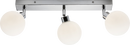 Knightsbridge MLA BA01B3C 230V IP44 G9 Triple Bar Spotlight with Round Frosted Glass - Chrome