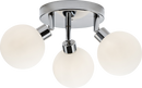Knightsbridge MLA BA01P3C 230V IP44 G9 Triple Spotlight with Round Frosted Glass - Chrome
