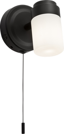 Knightsbridge MLA BA02S1MB 230V IP44 G9 Single Spotlight with Frosted Glass - Matt Black
