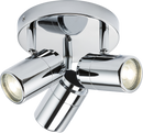 Knightsbridge MLA BA03P3C 230V IP44 GU10 Triple Spotlight - Chrome