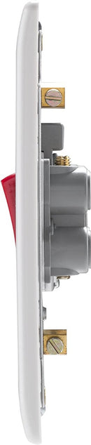 BG 872 White Nexus Moulded 45A Rectangular Cooker Control Unit With Neon