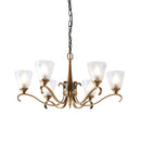 Endon 63437 Columbia brass 6lt Pendant