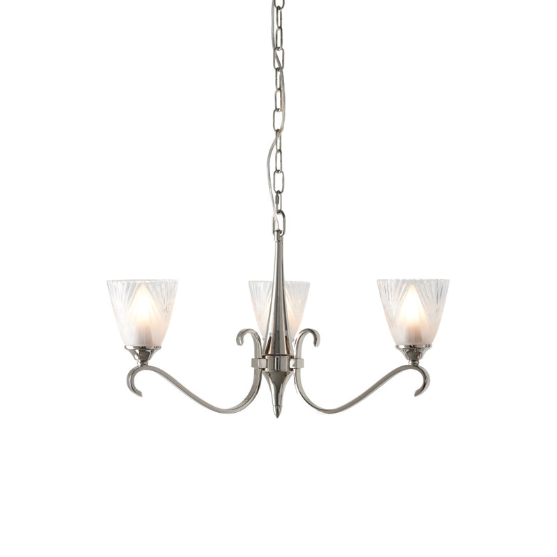 Endon 63440 Columbia nickel 3lt Pendant