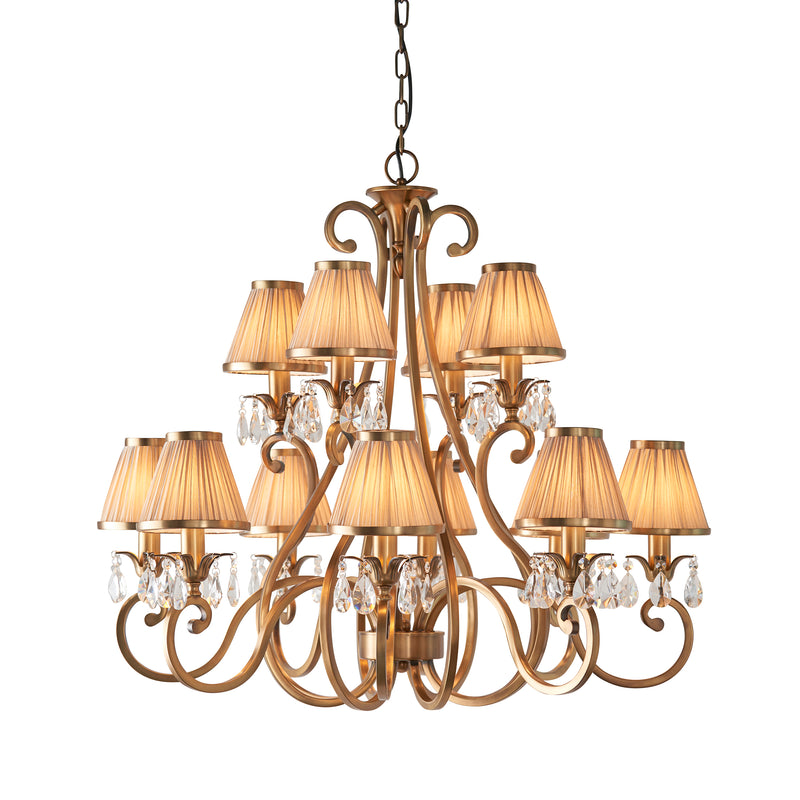 Endon 63521 Oksana antique brass 12lt Pendant