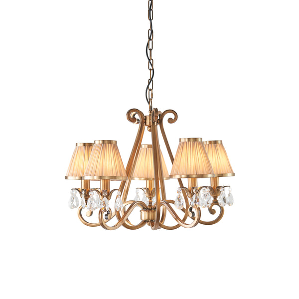 Endon 63522 Oksana antique brass 5lt Pendant