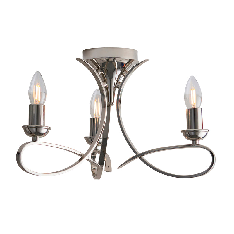 Endon CA7P3N Penn nickel 3lt Semi flush