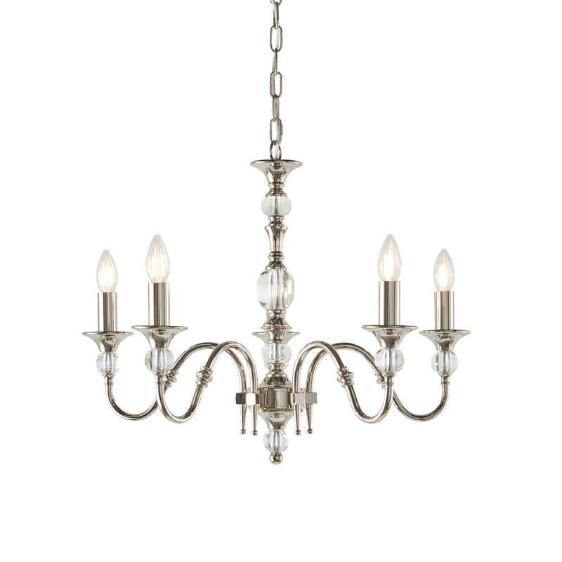 Endon LX124P5N Polina nickel 5lt Pendant