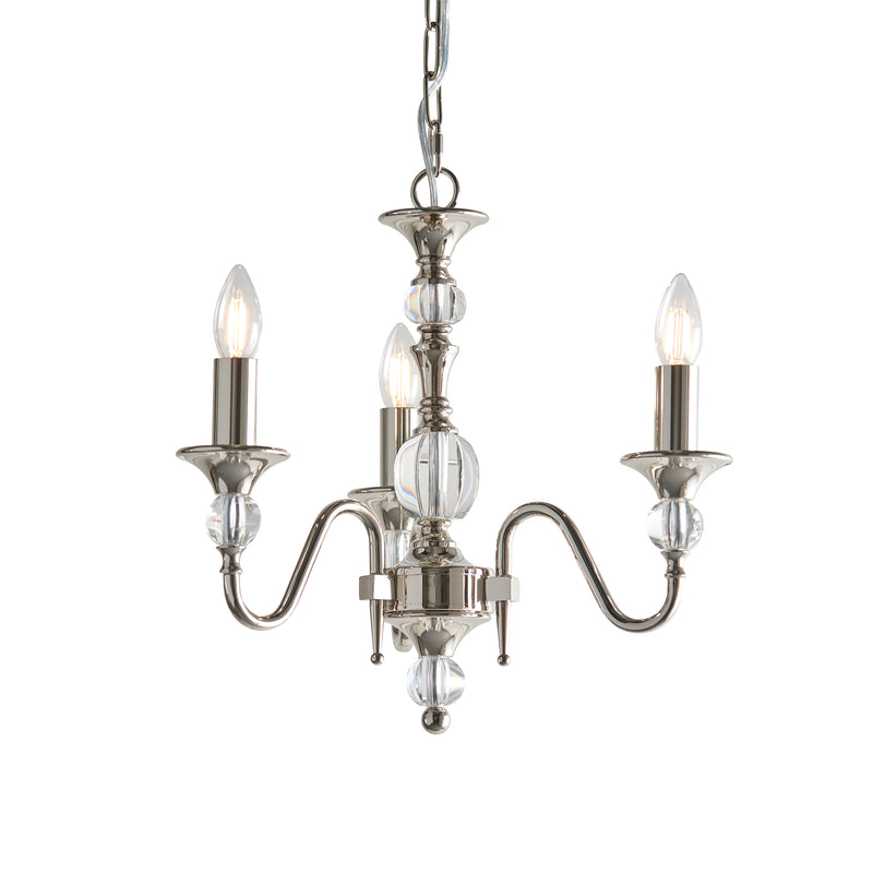 Endon LX124P3N Polina nickel 3lt Pendant