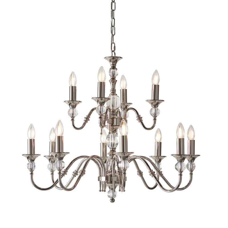 Endon LX124P12N Polina nickel 12lt Pendant