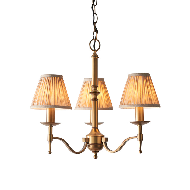 Endon 63628 Stanford antique brass 3lt Pendant