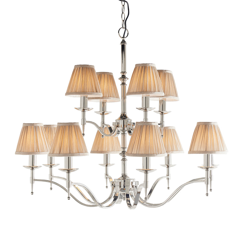 Endon 63632 Stanford nickel 12lt Pendant