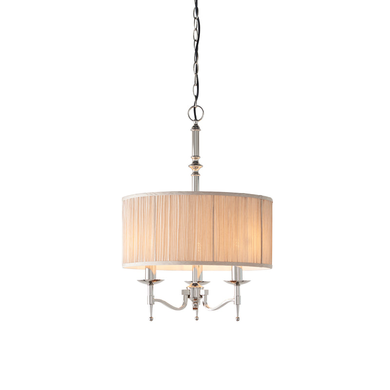 Endon 63636 Stanford nickel 3lt Pendant