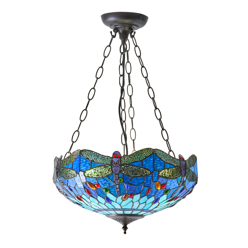 Endon 64075 Dragonfly blue 3lt Pendant