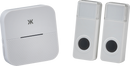 Knightsbridge MLA DC014 Wireless plug in dual entrance door chime system - white