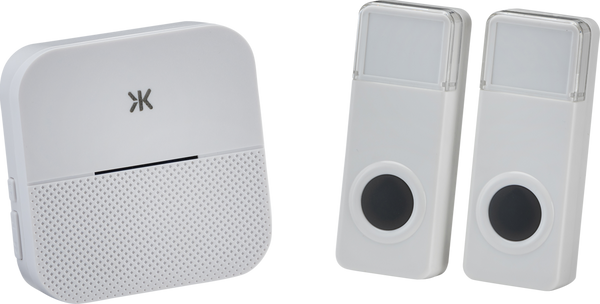 Knightsbridge MLA DC014 Wireless plug in dual entrance door chime system - white