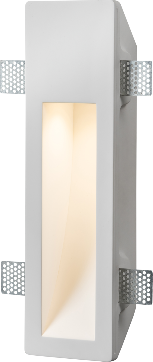 Knightsbridge MLA PWRCR 230V GU10 35W Recessed Rectangular Plaster Wall Light