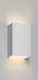 Knightsbridge MLA PWL2 230V G9 40W Cuboid Up and Down Plaster Wall Light