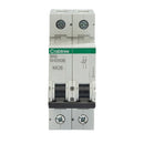 Crabtree 6HD50B B50 10kA 2P MCB (2 Module Width)