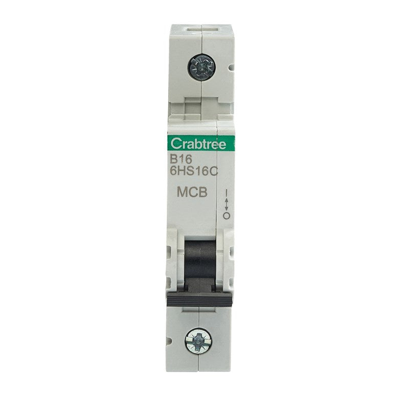 Crabtree 6HS16C C16 10kA 1P MCB (1 Module Width)