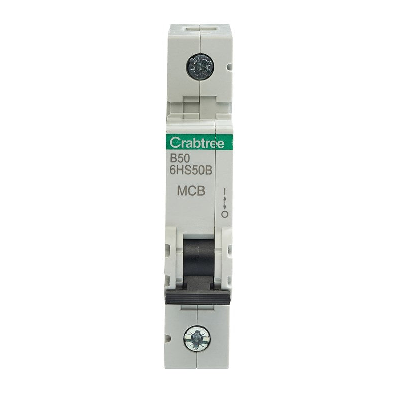 Crabtree 6HS50B B50 10kA 1P MCB (1 Module Width)