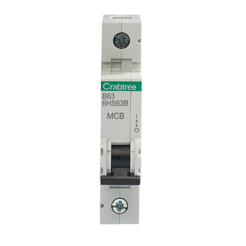 Crabtree 6HS63B B63 10kA 1P MCB (1 Module Width)