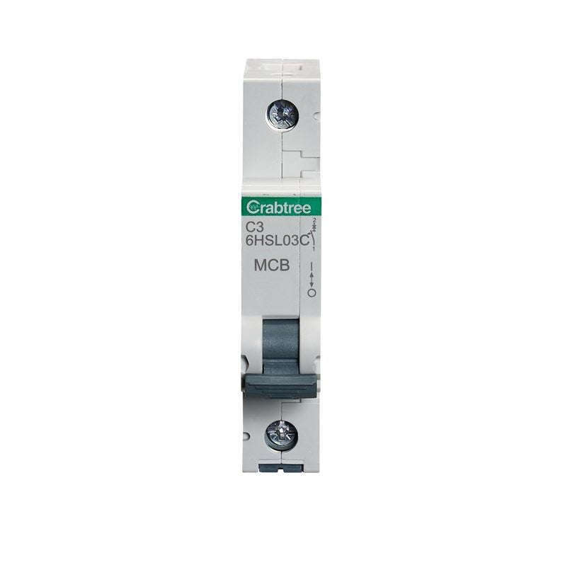 Crabtree 6HSL03C 3A SP MCB Type C 10kA