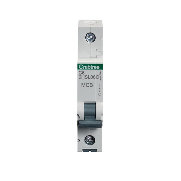 Crabtree 6HSL06C 6A SP MCB Type C 10kA