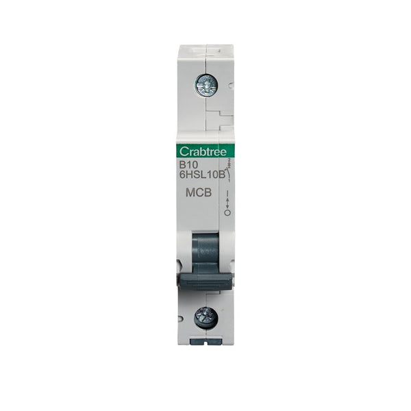 Crabtree 6HSL10B 10A SP MCB Type B 10kA