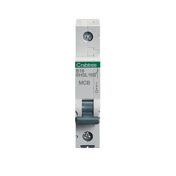 Crabtree 6HSL16B 16A SP MCB Type B 10kA