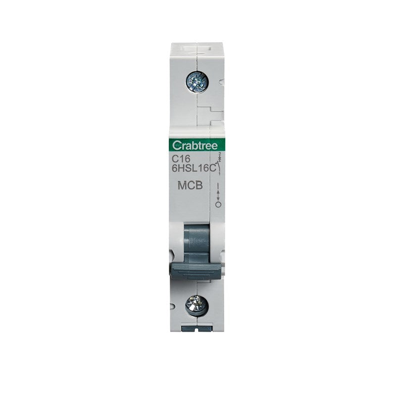 Crabtree 6HSL16C 16A SP MCB Type C 10kA