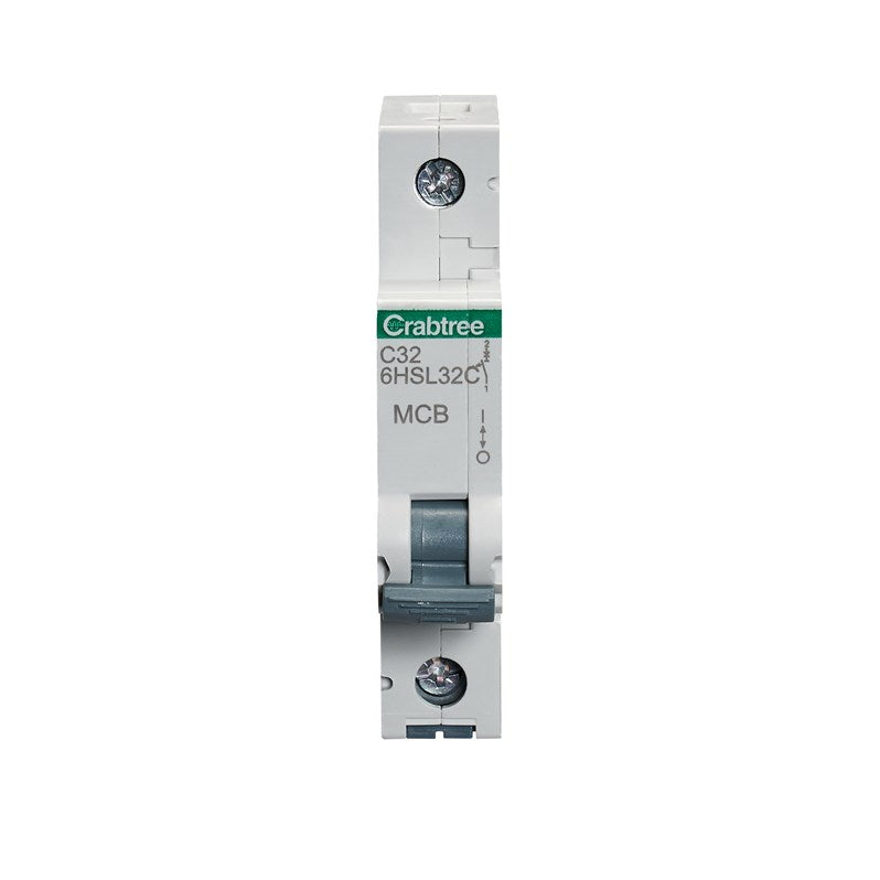 Crabtree 6HSL32C 32A SP MCB Type C 10kA