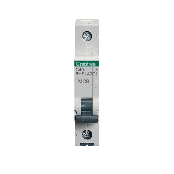 Crabtree 6HSL40C 40A SP MCB Type C 10kA
