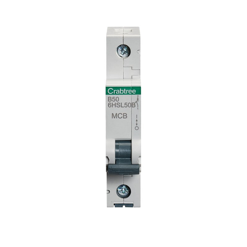 Crabtree 6HSL50B 50A SP MCB Type B 10kA