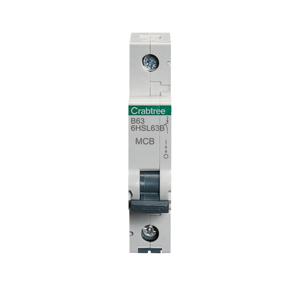 Crabtree 6HSL63B 63A SP MCB Type B 10kA