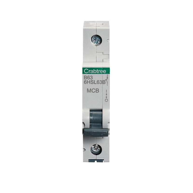 Crabtree 6HSL63B 63A SP MCB Type B 10kA