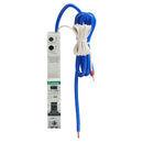 Crabtree 6HSR10-30C-LT C10 30mA 10kA 1P+N Type A RCBO (1 Module Width) Long Tail