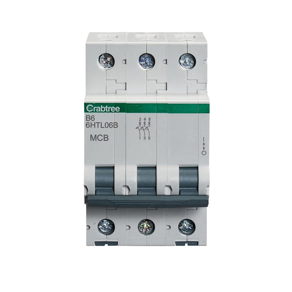 Crabtree 6HTL06B 6A TP MCB Type B 10kA