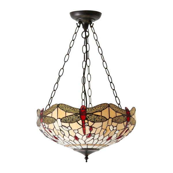 Endon 70759 Dragonfly beige 3lt Pendant